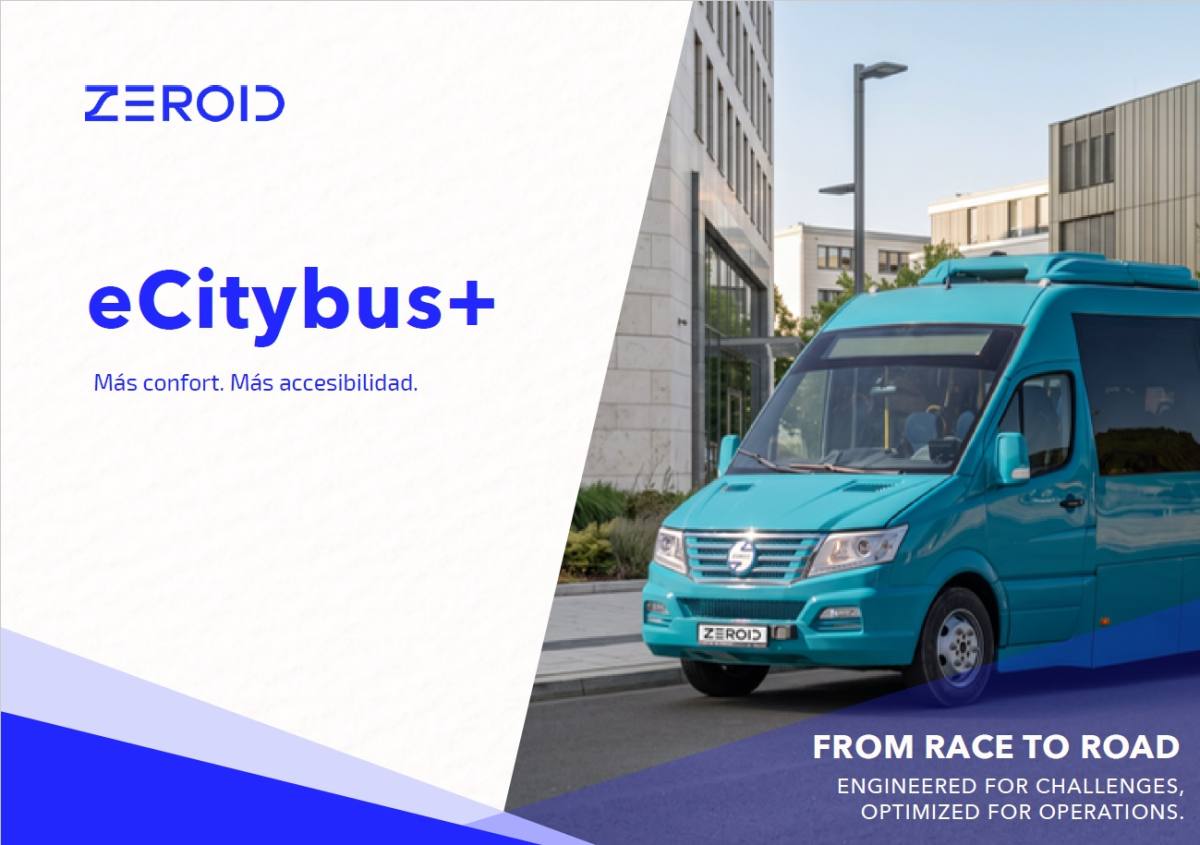 Microbús Eléctrico 100% Zeroid eCitybus 15 Plazas + 7 de pie + Conductor con 1 PMR nueva matriculación